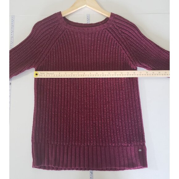 American Eagle Womens Red Knit Jegging Sweater Size S Preppy Layering Autumn - Picture 5 of 8